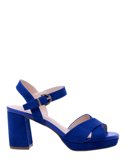 Paradox London Leya Block Heel Platform Sandals, Royal Blue, Royal Blue