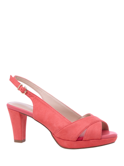 Paradox London Louise Platform Sandals, Coral - view 2, Coral