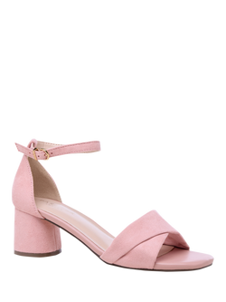 Paradox London Maxine Block Heel Sandals - view 2, Blush