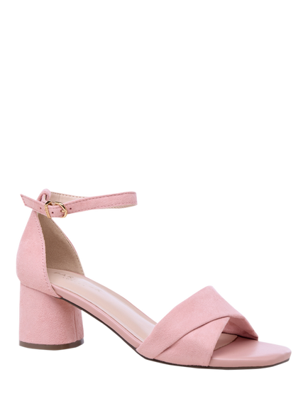 Paradox London Maxine Block Heel Sandals - view 2, Blush