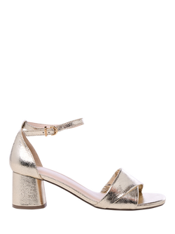 Paradox London Maxine Block Heel Sandals, Champagne, Champagne