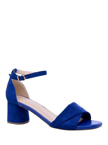 Paradox London Maxine Block Heel Sandals - view 2, Royal Blue