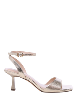 Paradox London Melrose Flared Heel Strappy Sandals, Champagne, Champagne
