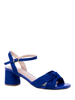 Paradox London Nalani Wide Fit Block Heel Sandals, Royal Blue - view 2, Royal Blue