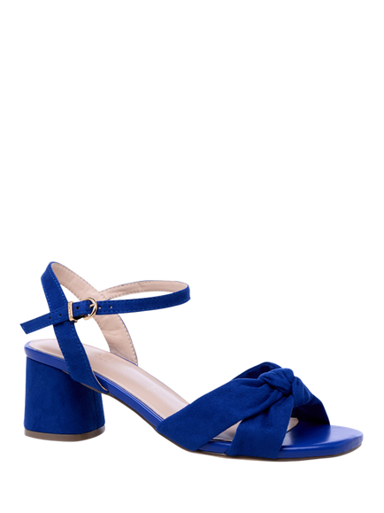 Paradox London Nalani Wide Fit Block Heel Sandals, Royal Blue - view 2, Royal Blue