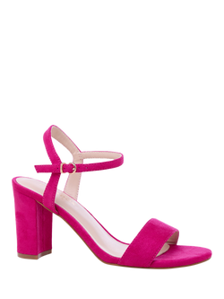 Paradox London Harmonia Block Heel Sandals, Fuchsia - view 2, Fuchsia