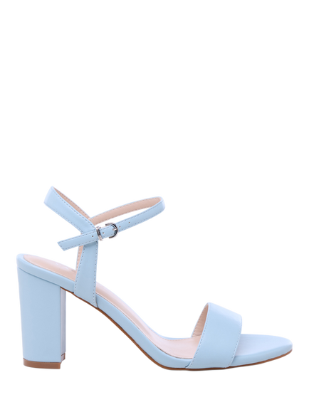 Paradox London Harmonia Block Heel Sandals, Powder Blue