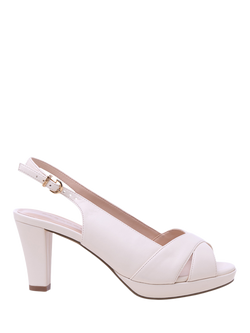 Paradox London Niara Wide Fit Block Heel Platform Sandals, Cream