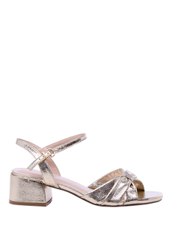 Paradox London Nirvani Wide Fit Block Heel Platform Sandals, Champagne
