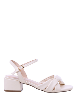 Paradox London Nirvani Wide Fit Block Heel Platform Sandals, Cream, Cream