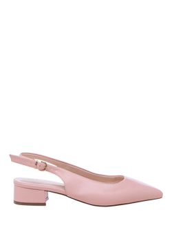 Paradox London Fiorenza Wide Fit Block Heel Court Shoes, Blush