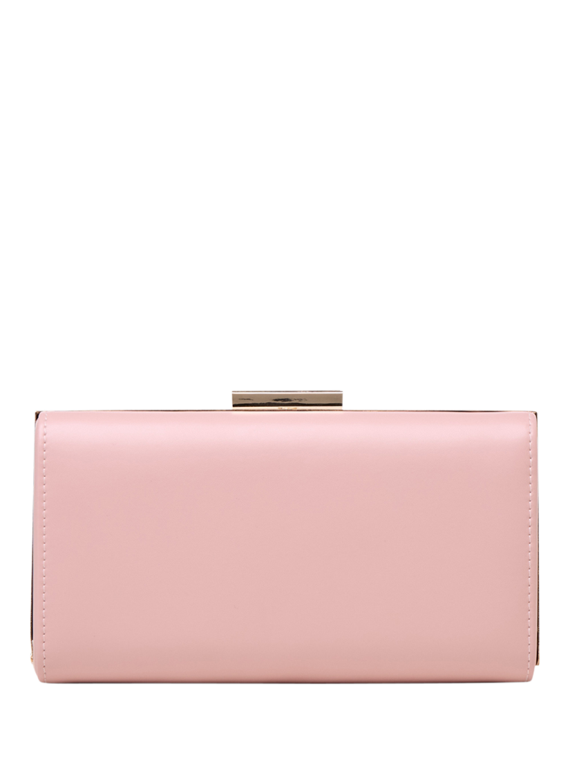 Product image 1 of 6, which shows Paradox London Dasha Box Clutch Bag, Blush
