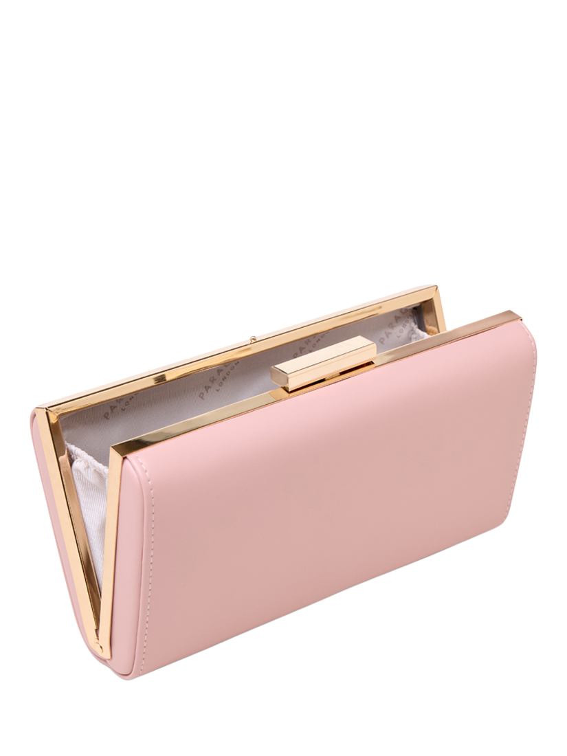 Product image 6 of 6, which shows Paradox London Dasha Box Clutch Bag, Blush