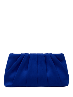 Paradox London Desert Soft Pleated Clutch Bag, Royal Blue, Royal Blue