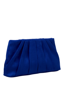 Paradox London Desert Soft Pleated Clutch Bag, Royal Blue - view 2, Royal Blue