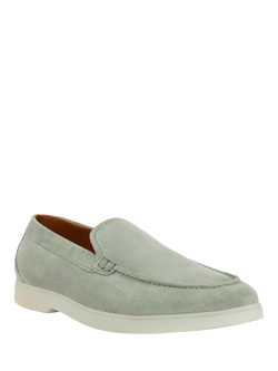 Dune London Boltman Wide Fit Suede Casual Loafers - view 2, Pale Green