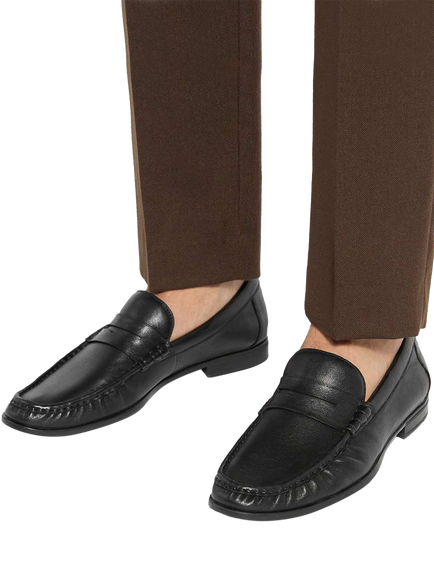 Dune London Sammi Wide Fit Leather Loafers - view 2, Black