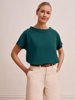 Celtic & Co. Collared Slub Jersey T-Shirt, Teal, Teal