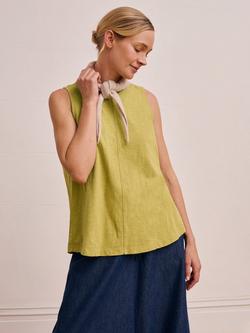 Celtic & Co. Pleat Back Slub Jersey Top, Willow, Willow