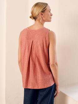 Celtic & Co. Sleeveless Swing Vest Top, Redwood - view 2, Redwood