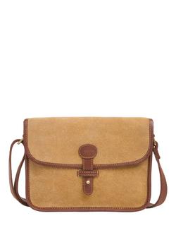 Celtic & Co. Stud Strap Pure Suede Crossbody Bag, Sand, Sand