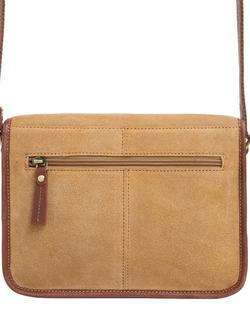 Celtic & Co. Stud Strap Pure Suede Crossbody Bag, Sand - view 2, Sand