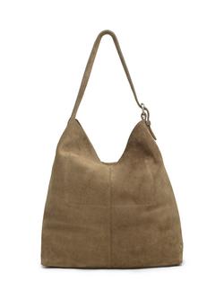 Celtic & Co. Slouchy Pure Suede Shoulder Bag, Khaki - view 2, Khaki