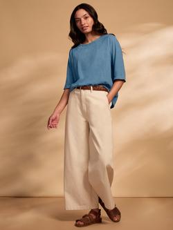 Celtic & Co. Relaxed Fit Linen Rich Swing Top, Smoke Grey, Smoke Grey