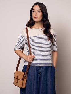 Celtic & Co. Breton Stripe T-Shirt, Blue/Ecru, Blue/Ecru