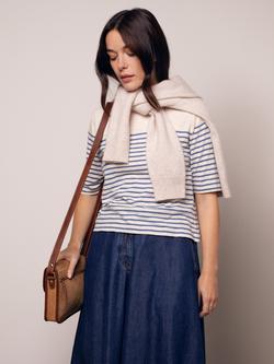 Celtic & Co. Breton Stripe T-Shirt, Blue/Ecru - view 2, Blue/Ecru