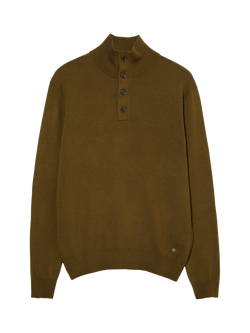 SISLEY Wool Blend Turtle Neck Jumper, Dark Military Green, Dark Military Green