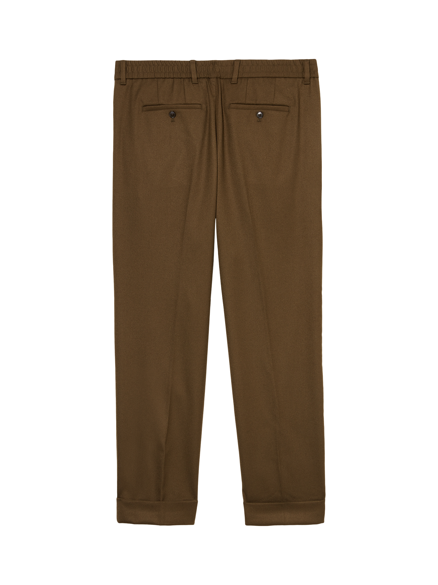 Product image 2 of 2, which shows SISLEY Slim Fit Techflannel Trousers, Brown, 30R