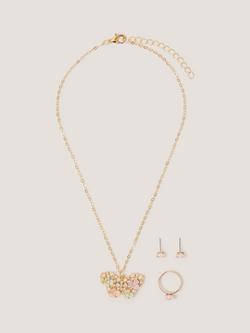 Monsoon Kids' Flower Butterfly Jewellery Set, Multi, Multi