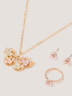 Monsoon Kids' Flower Butterfly Jewellery Set, Multi - view 2, Multi