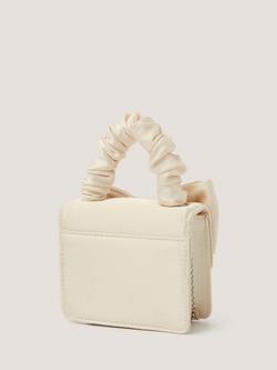 Monsoon Kids' Pearl Embellished Bow Bag, Ivory - view 2, Ivory