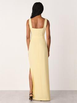 Whistles Mila Square Neck Maxi Dress, Butter - view 2, Butter