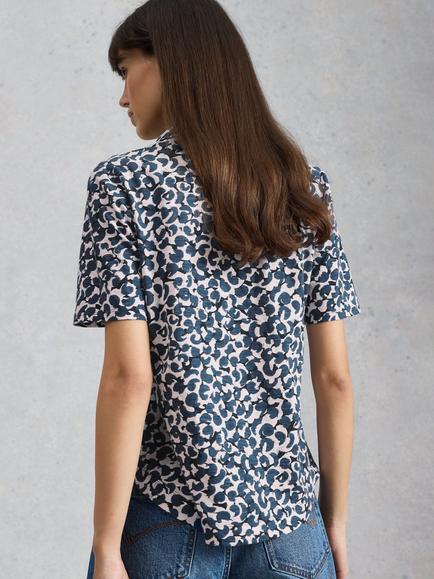 White Stuff Annie Abstract Shirt, Blue - view 2, Blue
