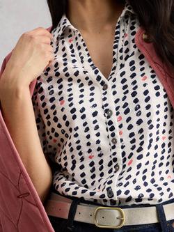 White Stuff Annie Floral Jersey Shirt, White/Multi - view 2, White/Multi