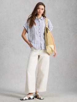 White Stuff Orla Shirt, Blue, Blue