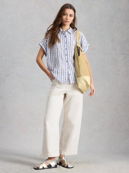 White Stuff Orla Shirt, Blue, Blue