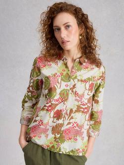 White Stuff Sophie Floral Long Sleeve Shirt, Multi, Multi