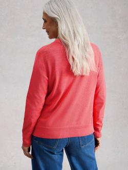 White Stuff Lulu Cotton Cardigan, Pink - view 2, Pink