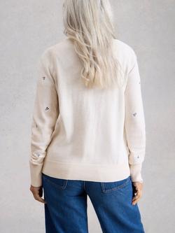 White Stuff Lulu Hearts Wool Blend Cardigan, White - view 2, White