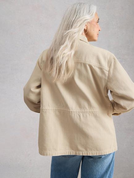 White Stuff Luna Denim Jacket, Beige - view 2, Beige