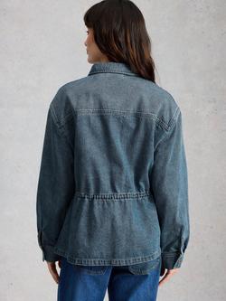 White Stuff Luna Utility Denim Jacket, Blue - view 2, Blue