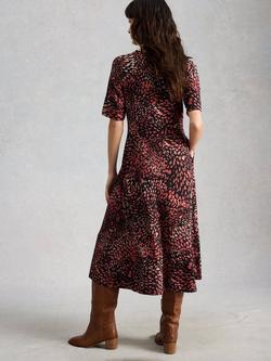 White Stuff Madeline Abstract Midi Dress, Black/Multi - view 2, Black/Multi