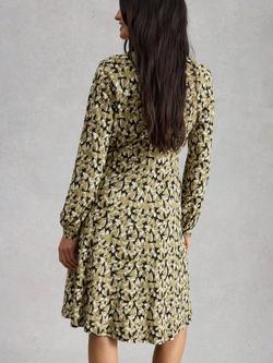 White Stuff Meg Abstract Print Dress, Green Multi - view 2, Green Multi