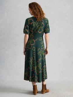 White Stuff Megan Floral Jersey Dress, Green/Multi - view 2, Green/Multi