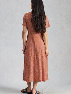 White Stuff Rua Heart Print Shirt Dress, Red/Multi - view 2, Red/Multi