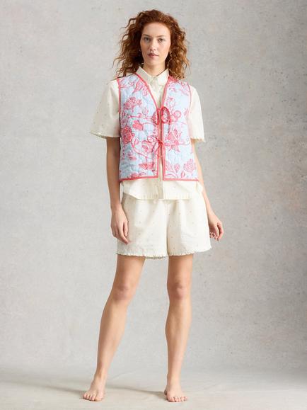 White Stuff Mia Cotton Gilet, Multi, 